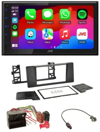 JVC Bluetooth USB MP3 2DIN DAB Autoradio für BMW 5er E39 X5 Quadlock