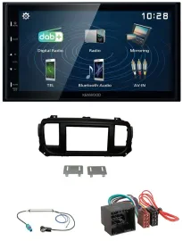 Kenwood 2DIN Bluetooth MP3 USB DAB Autoradio für Citroen Jumpy Spacetourer ab 20