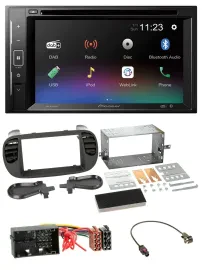Pioneer Bluetooth MP3 USB 2DIN DAB DVD Autoradio für Fiat 500 ab 12 soft touch