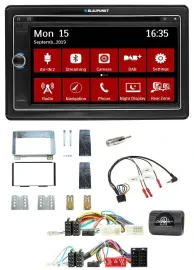 Blaupunkt 2DIN USB DAB Lenkrad Bluetooth TMC Navigation für KIA Carnival II VQ 2