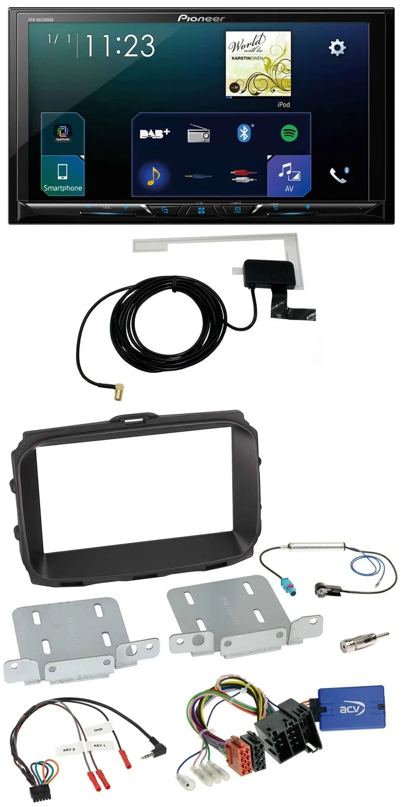 Автомагнитола Pioneer 2DIN DAB USB Bluetooth для Alfa Romeo Giulietta