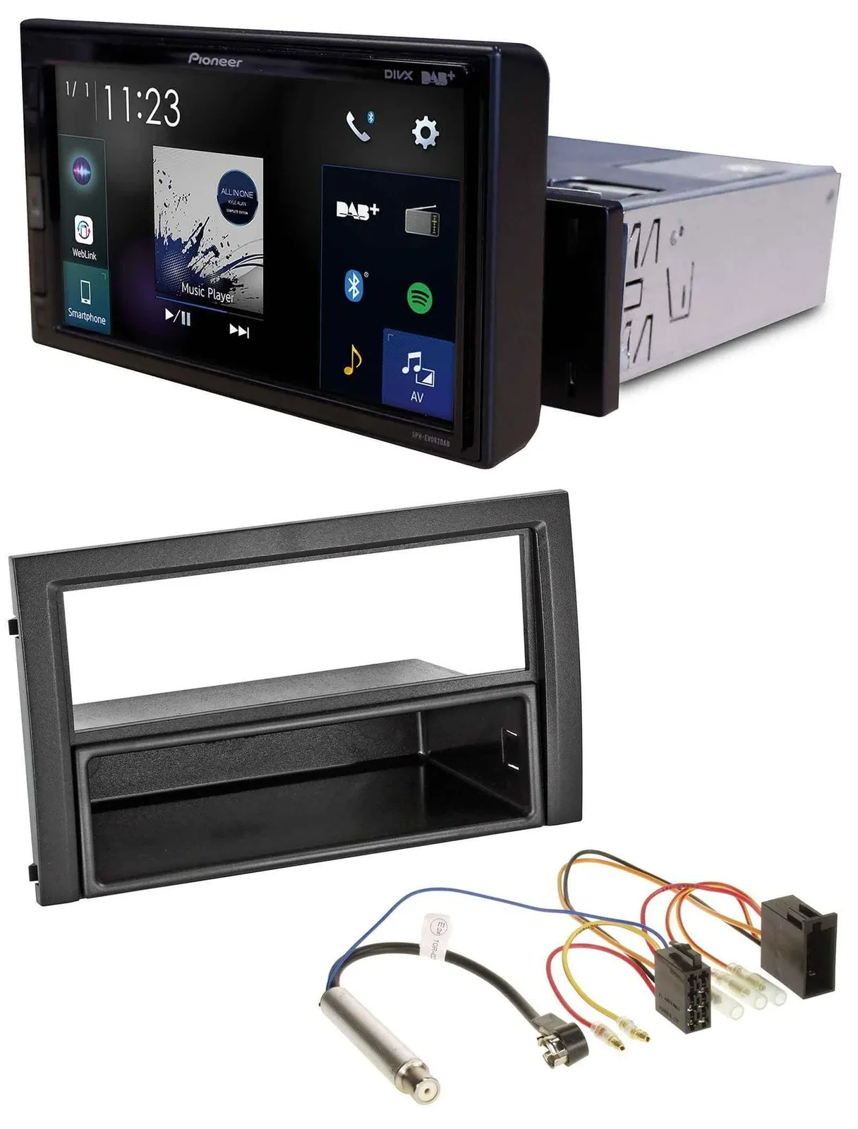 Pioneer DAB MP3 Bluetooth USB Autoradio für Skoda Fabia 2004-2007 6Y Facelift IS