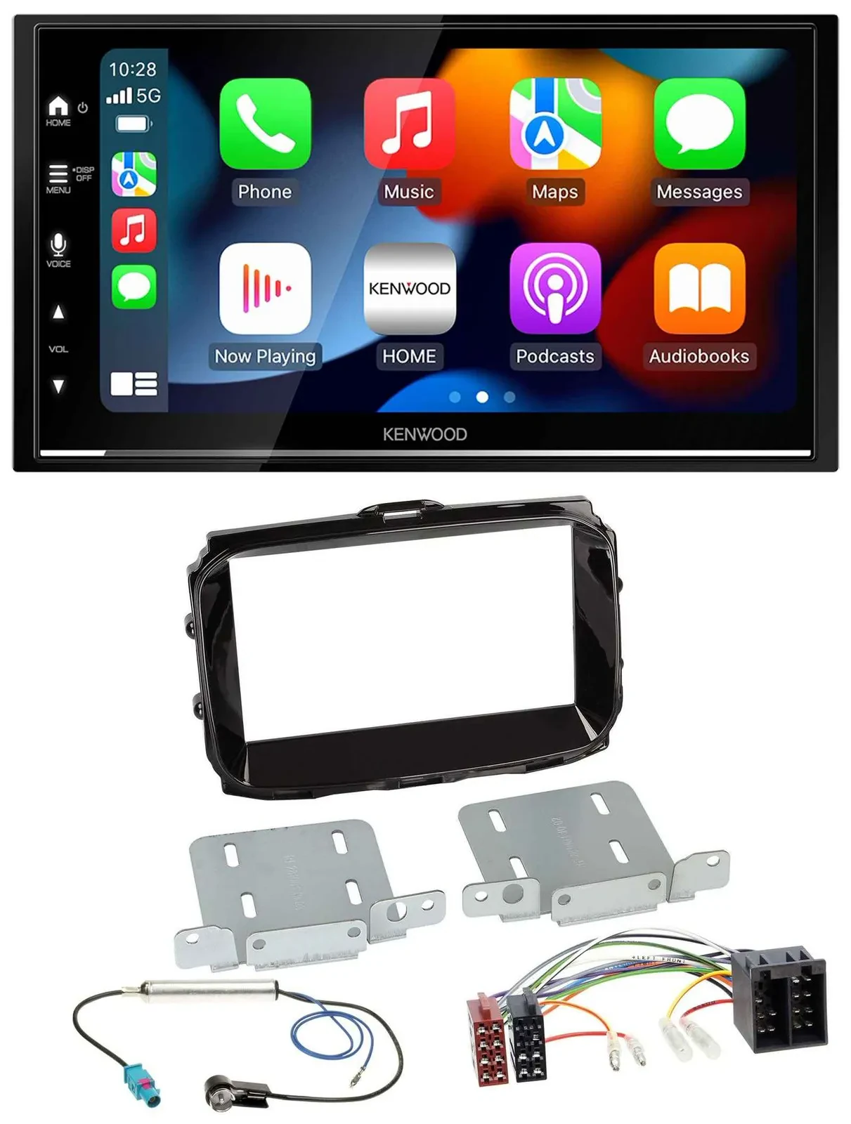 Kenwood DAB USB Bluetooth 2DIN MP3 Autoradio für Alfa Romeo ISO ab 2013 piano