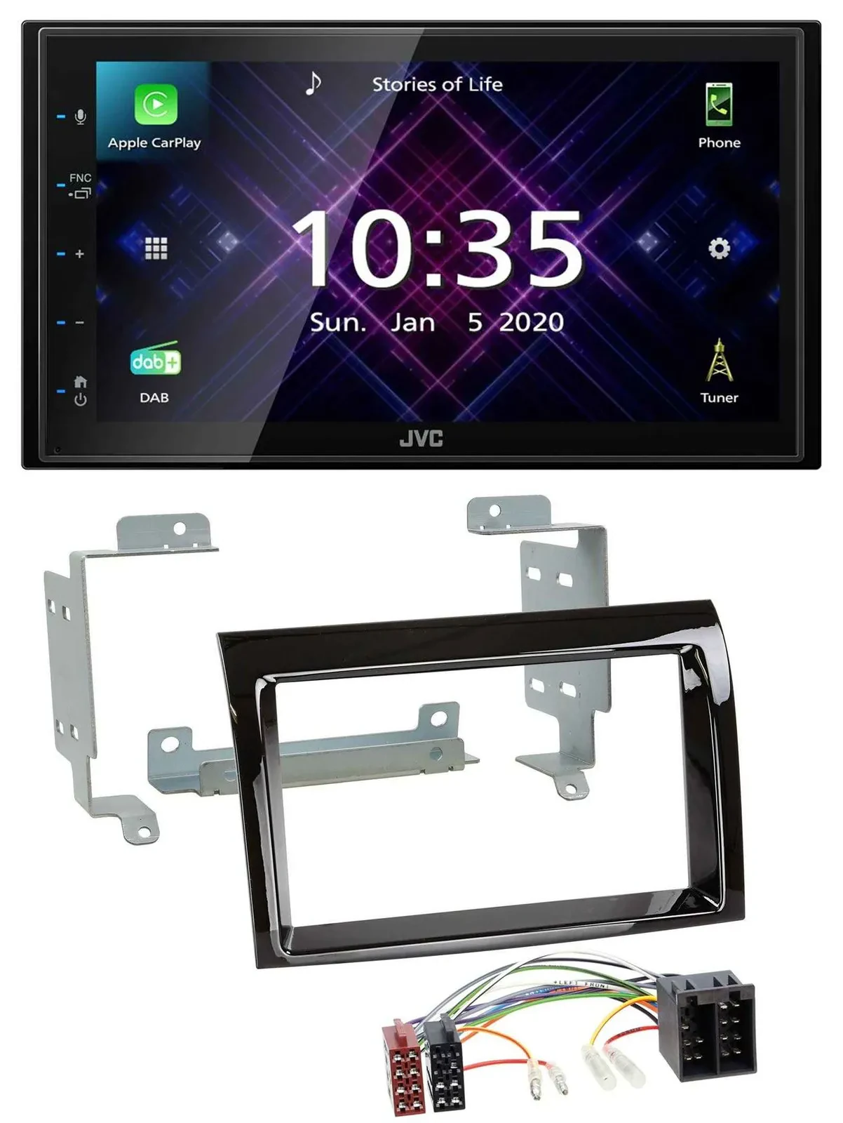 JVC DAB 2DIN MP3 Bluetooth USB Autoradio für Peugeot Boxer Citroen Jumper Fiat D