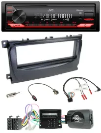 JVC Bluetooth USB DAB Lenkrad Autoradio für Ford Mondeo S-Max 2007-14 Can-Bus sc