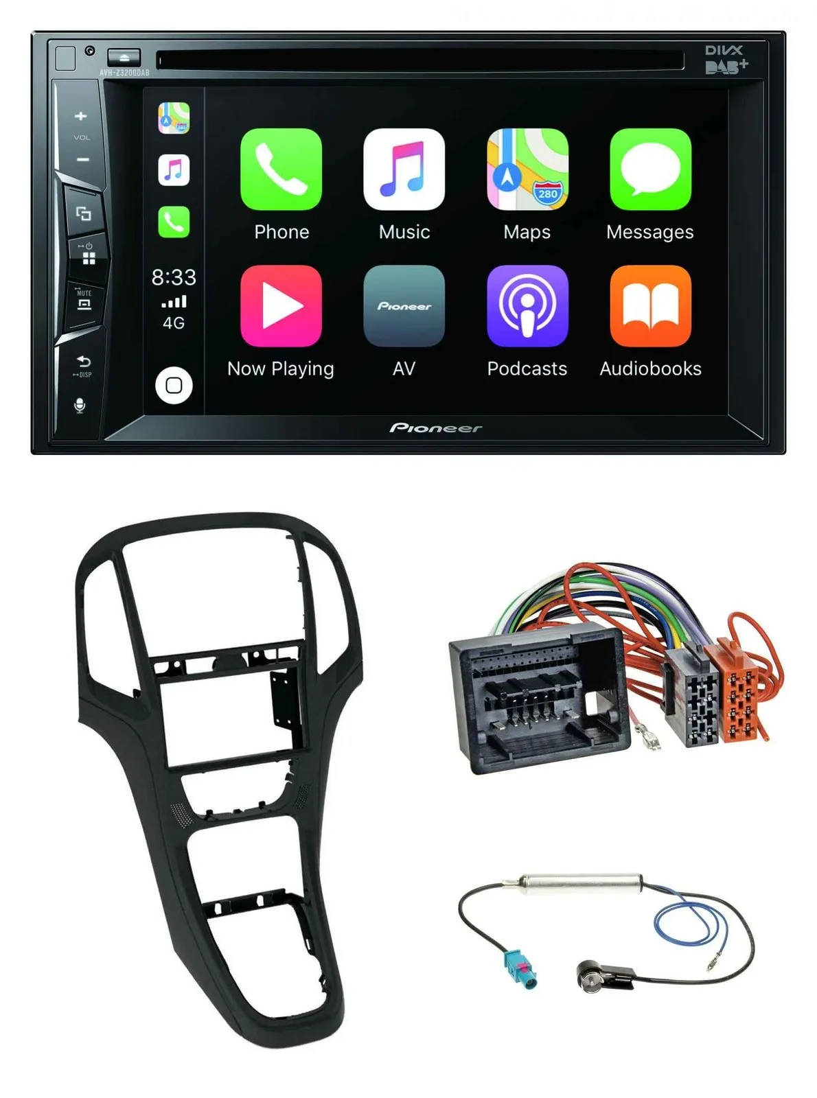 Автомагнитола Pioneer 2DIN, MP3/USB/DVD, Bluetooth, DAB, для Opel Astra J (с 12/2009)