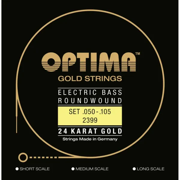 OPTIMA 2399 24K Gold Strings 050-105 Long Scale