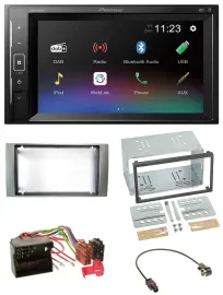 Pioneer DAB MP3 2DIN Bluetooth USB Autoradio für Ford Galaxy Focus C-Max S-Max 0
