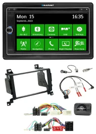 Blaupunkt Bluetooth 2DIN Lenkrad DAB USB TMC Navigation für Hyundai Santa Fe 201