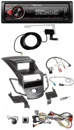 Pioneer USB Lenkrad DAB Bluetooth Autoradio für Ford Fiesta 08-10 Display schwar