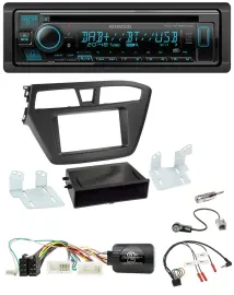 Kenwood Bluetooth DAB CD Lenkrad USB Autoradio für Hyundai i20 (ab 2015)