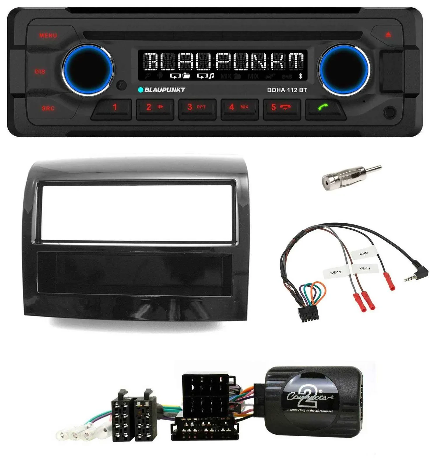 Blaupunkt Lenkrad MP3 CD Bluetooth USB Autoradio für Fiat Ducato 2012-2015 Piano