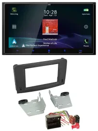 Автомагнитола JVC 2-DIN, USB, Bluetooth, DAB, MP3 для Mercedes M‑Class W164 (2005–2011)