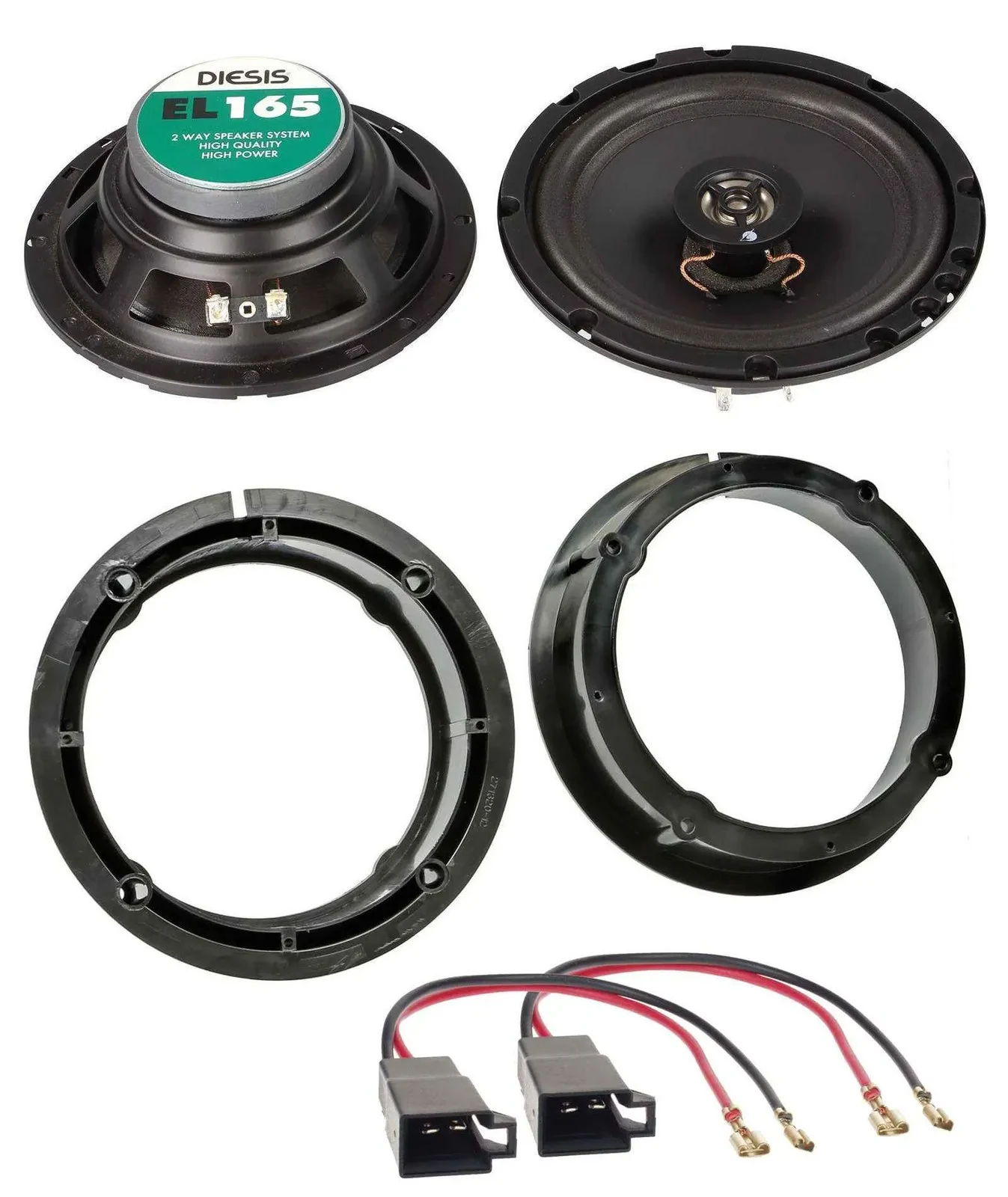 ACV 16,5cm 100Watt 2-Wege Lautsprecher für Audi Seat Skoda VW Tür Front Heck Aut