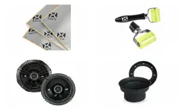 Kicker 43DSC6504 120W 6.5" Speakers with Speaker Baffle & Install Kit