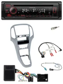 Kenwood Lenkrad CD USB Bluetooth DAB Autoradio für Opel Astra J 09-16 Platin sil