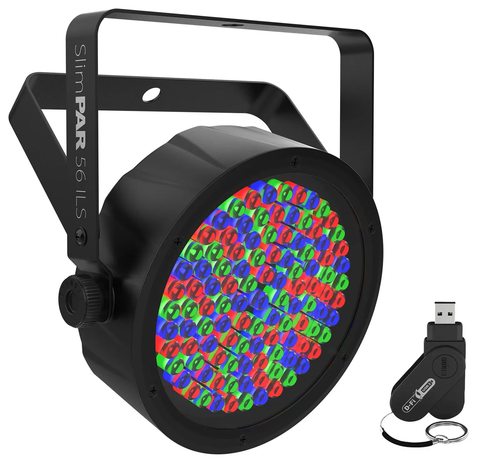 Chauvet DJ SLIMPAR 56 ILS DMX RGB LED Par Wash Up-Light+D-Fi Transceiver