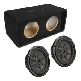 Сабвуфер для авто NVX NE102P двойной 10" щелевой фазоинвертор, 3/4" MDF, низкопрофильный