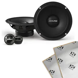 Alpine EL-E65C-G 6.5" 2-way 4-ohm Coaxial Car Speakers with Sound Damping