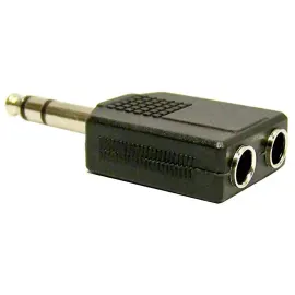 Audio 2000s ACC3152-P Premium 2 F 1/4" TRS Jacks to 1 M 1/4" TRS Plug Connector