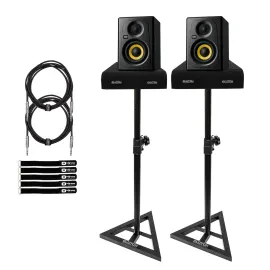 KRK K3-NA Kreate 3" Studio Monitor Reference Speakers Pair w Stands