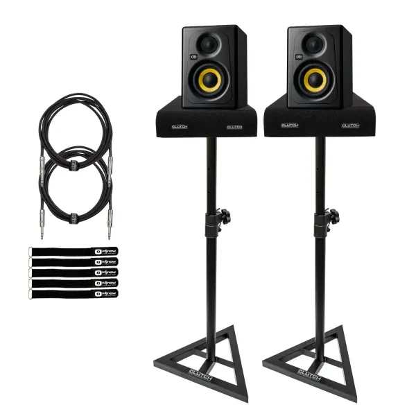 KRK K3-NA Kreate 3" Studio Monitor Reference Speakers Pair w Stands