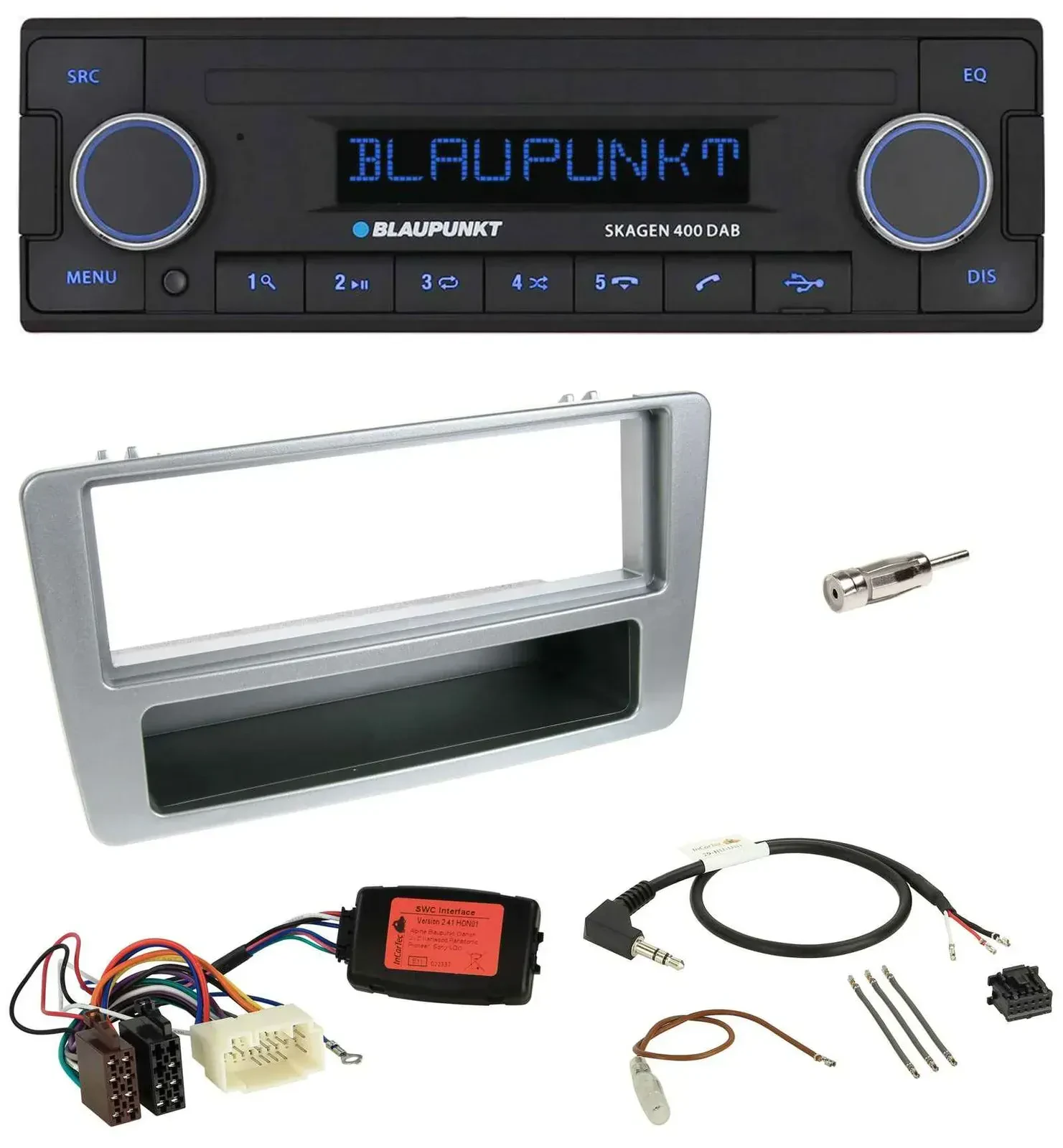Blaupunkt DAB USB Bluetooth Lenkrad Autoradio für Honda Civic 2001-2003 silber