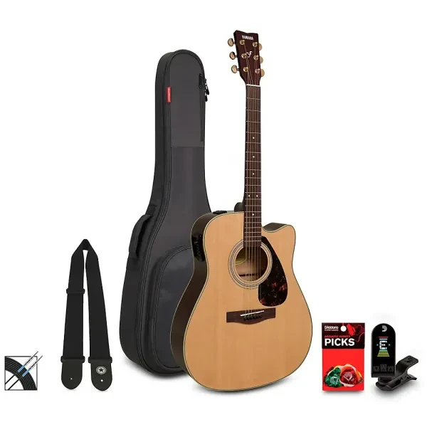 Yamaha FX335C Dreadnought Acoustic-Electric Guitar Pack Natural