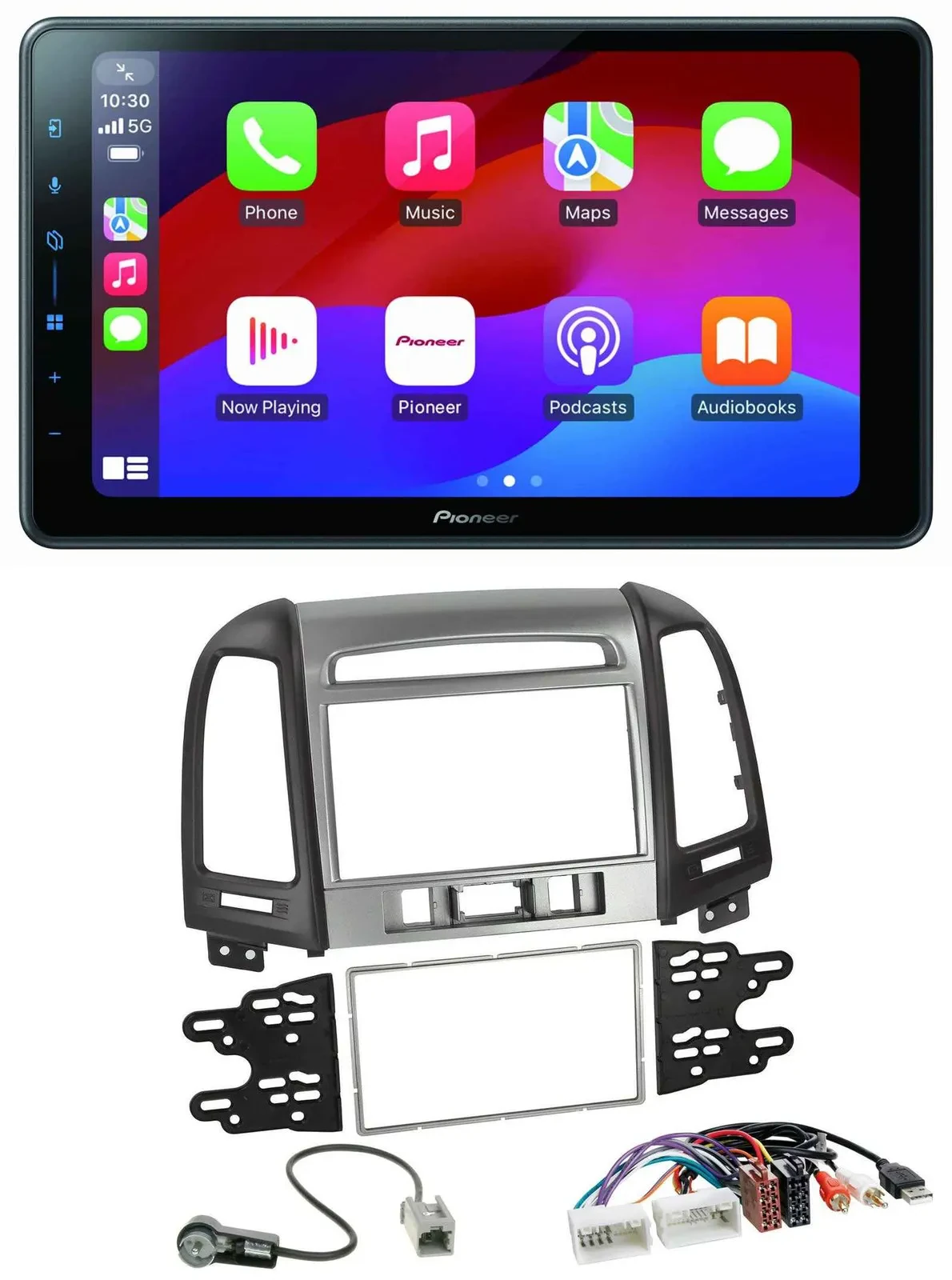 Pioneer Bluetooth 2DIN USB MP3 DAB Autoradio für Hyundai Santa Fe USB AUX 3 Scha