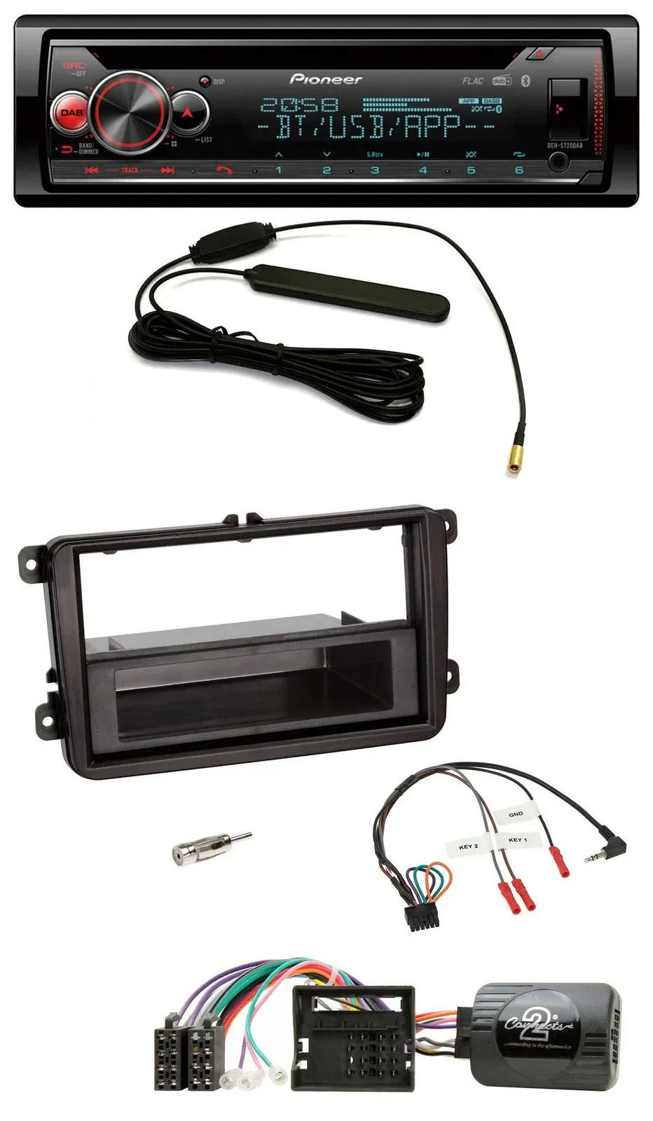 Автомагнитола Pioneer CD USB DAB Bluetooth для Skoda Fabia 5J (2007–2014)