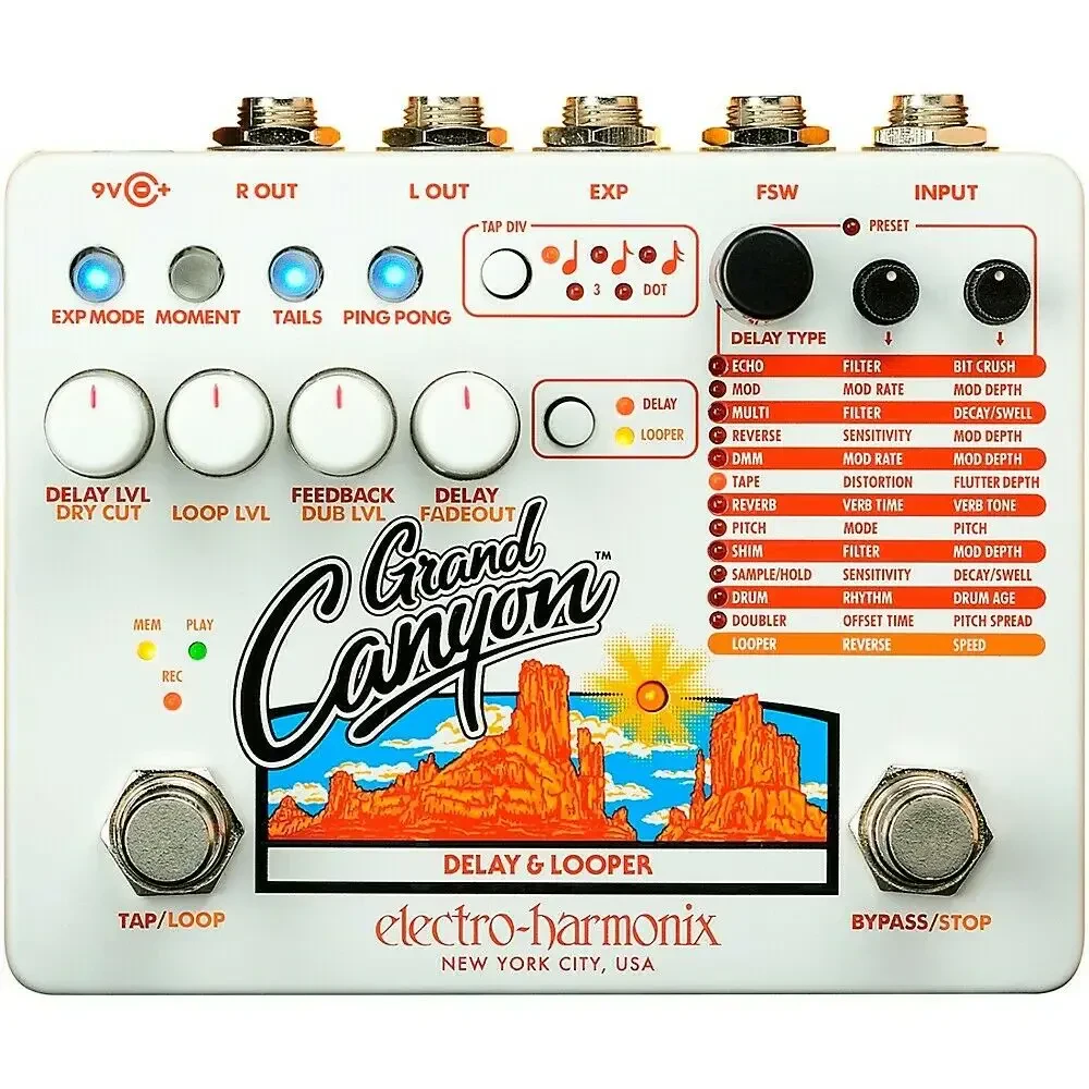 Педаль эффектов для электрогитары Electro-Harmonix Grand Canyon Delay Looper