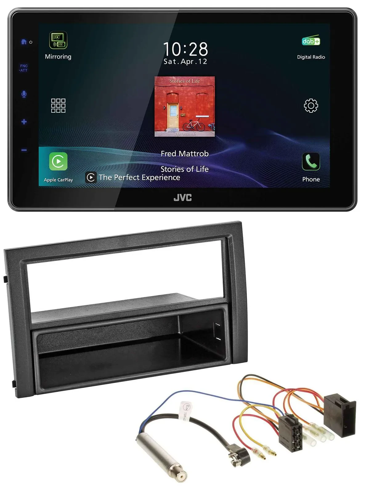 JVC DAB MP3 Bluetooth USB Autoradio für Skoda Fabia 2004-2007 6Y Facelift ISO