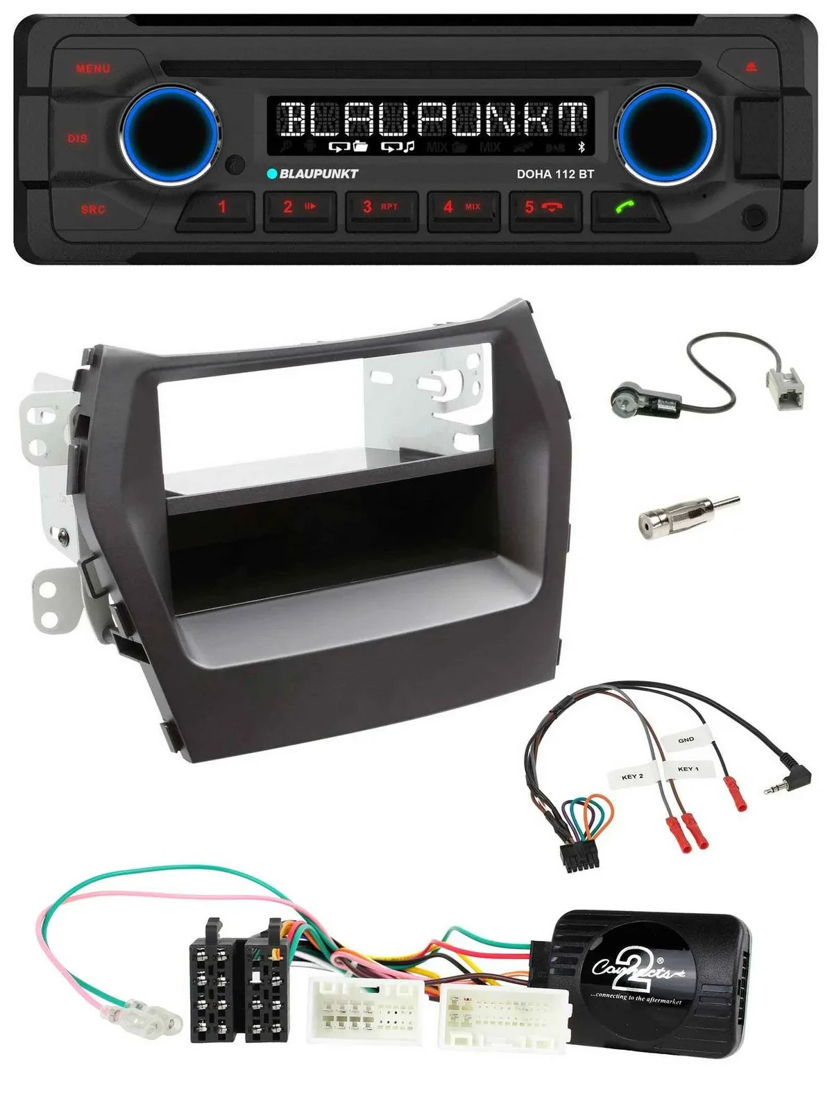 Автомагнитола для Hyundai Santa Fe (с 2012) Blaupunkt CD/MP3, Bluetooth, USB