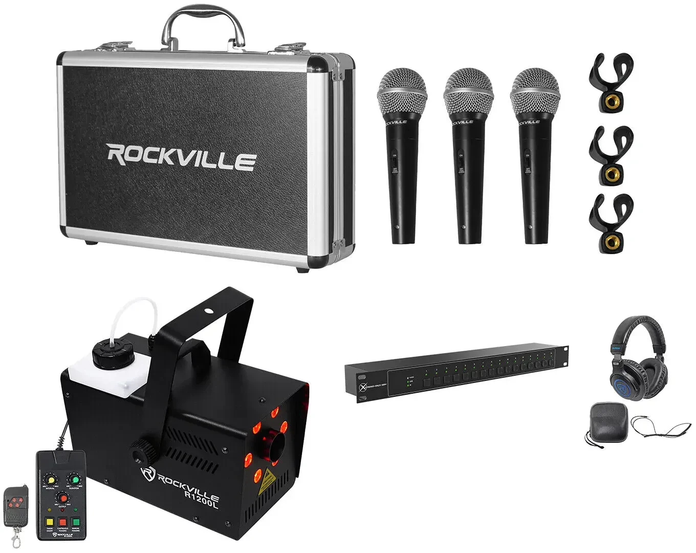 Chauvet DJ Xpress Rack1024 DMX Interface for ShowXpress+Fogger+3 Mics+Headphones