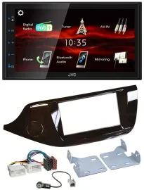 JVC USB Bluetooth MP3 DAB 2DIN Autoradio für Kia Ceed ab 12 glänzend
