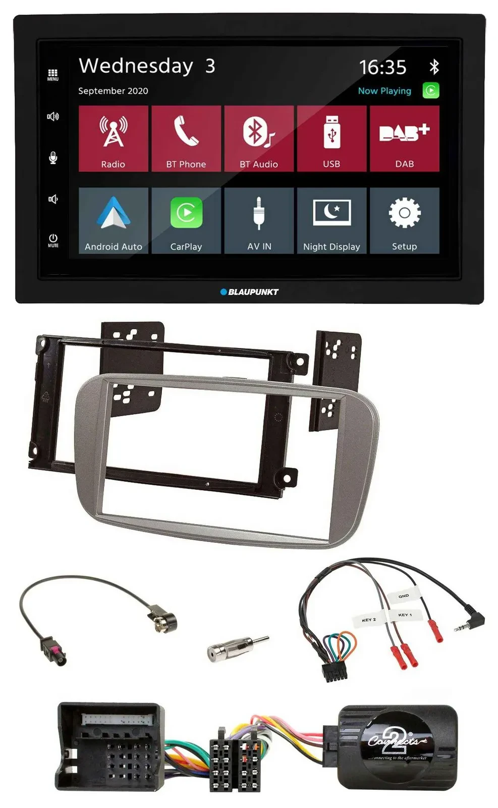 Blaupunkt DAB Bluetooth USB Lenkrad 2DIN Autoradio für Ford Mondeo S-Max ab 07 s