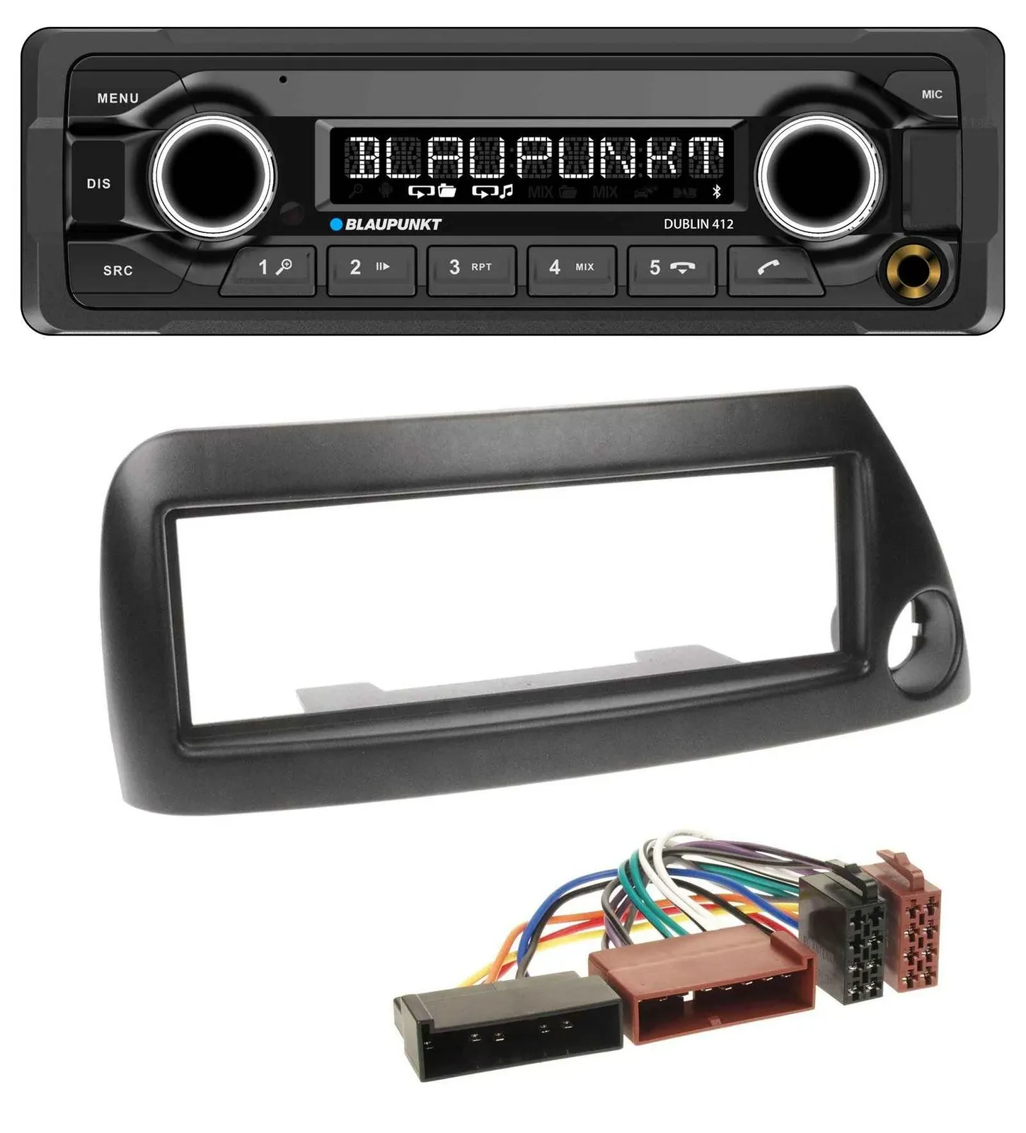 Автомагнитола для Ford Ka (до 2008) Blaupunkt MP3, Bluetooth, USB, AUX, черная