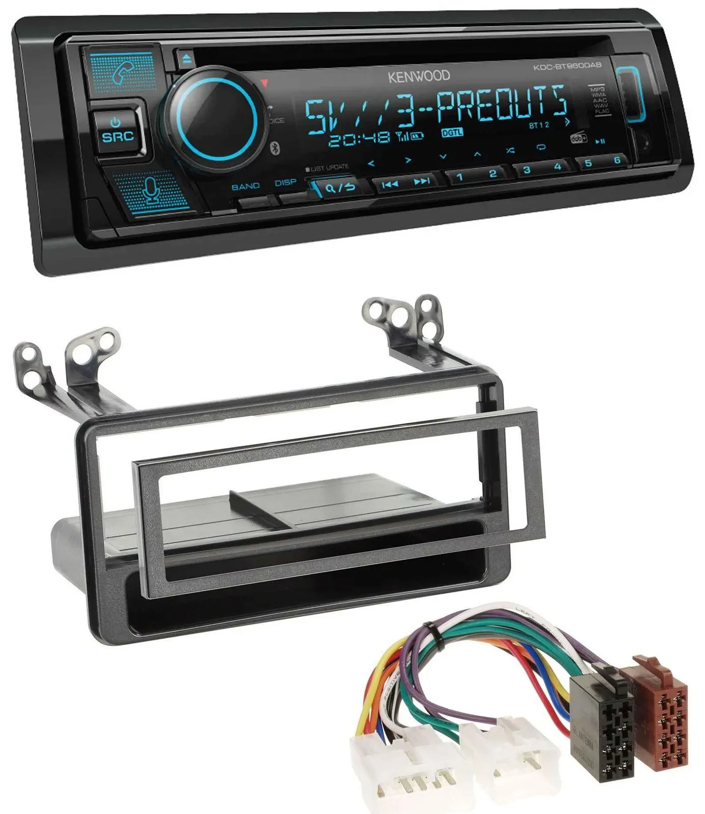 Kenwood Bluetooth USB CD MP3 DAB Autoradio für Toyota Avensis, Verso, Celica