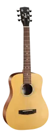 Акустическая гитара Cort AD Mini Dreadnought Open Pore Natural 3/4 с чехлом