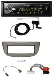 Автомагнитола для Renault Twingo (с 2015 года) Pioneer Bluetooth, DAB, USB, MP3 бежево-серая