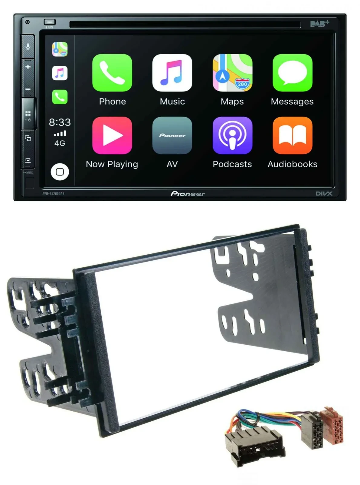 Pioneer DVD 2DIN MP3 DAB Bluetooth USB Autoradio für Kia Carnival (2001-2005)
