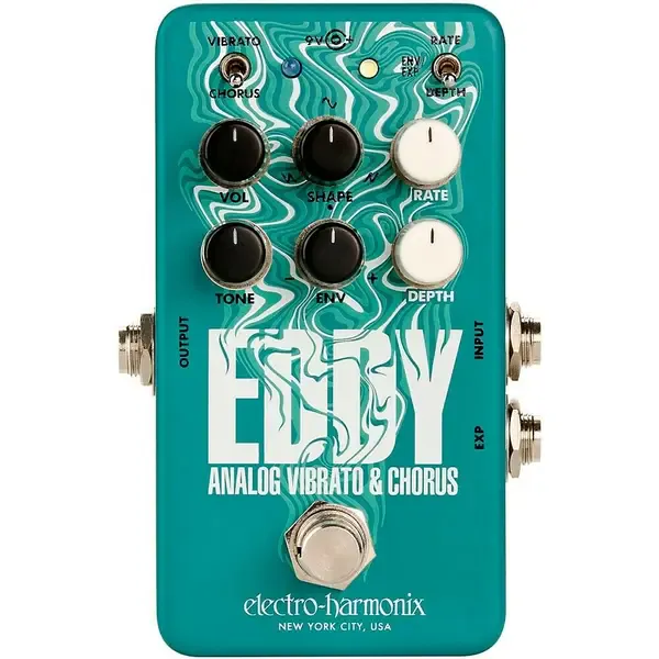 Педаль эффектов для электрогитары Electro-Harmonix Eddy Analog Vibrato & Chorus Effects Pedal Mint Green