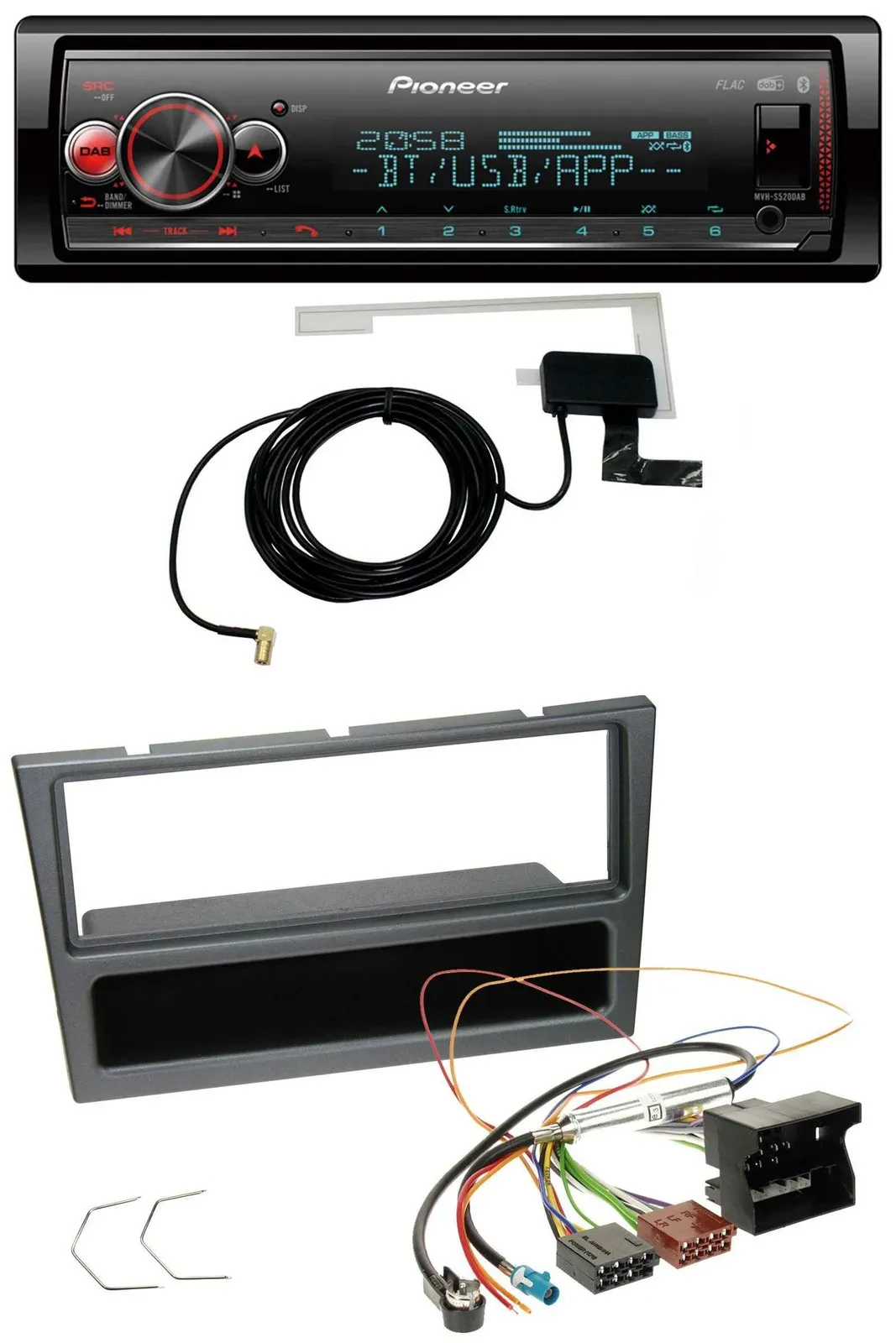 Pioneer Bluetooth DAB USB MP3 Autoradio für Opel Corsa C Meriva Vectra C Signum