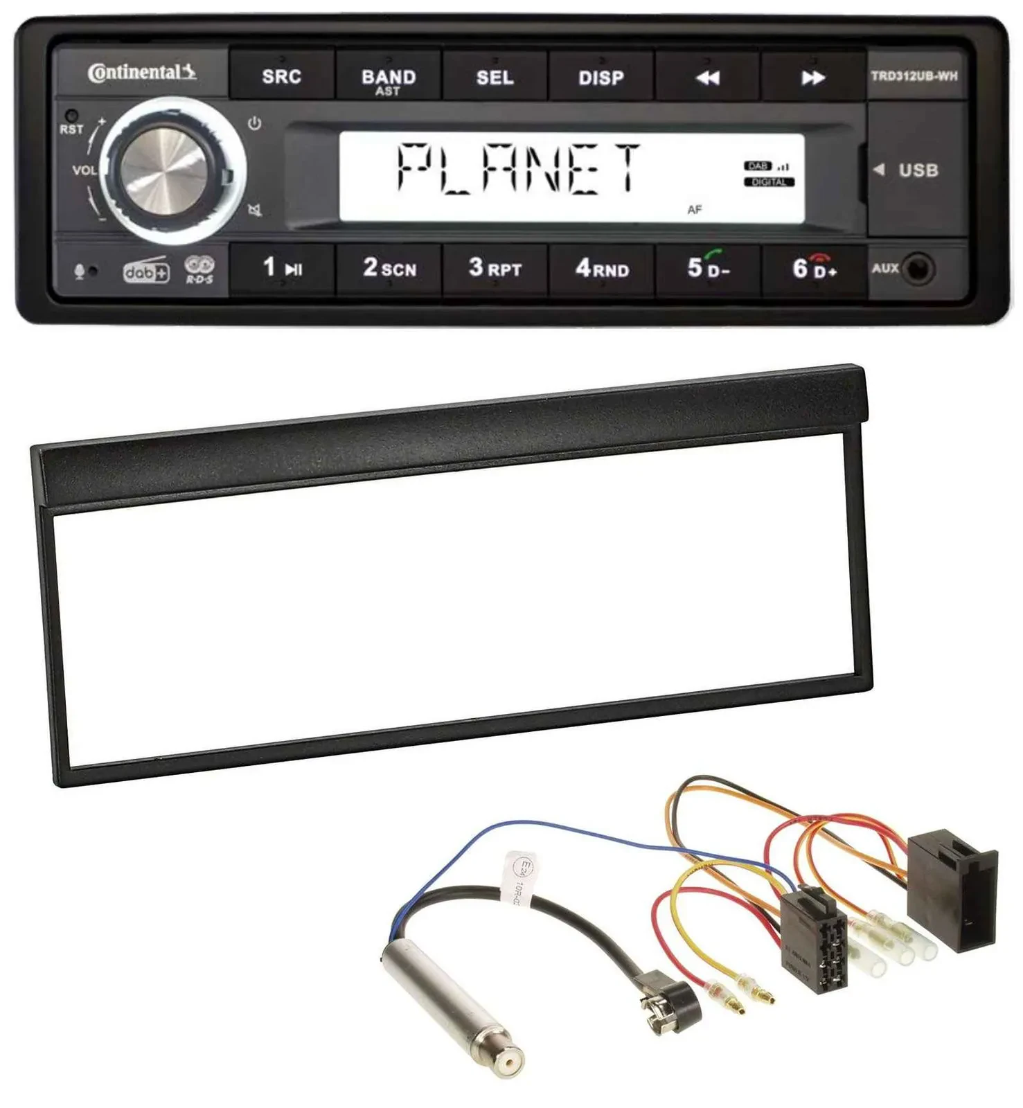 Continental USB 1DIN AUX DAB MP3 Autoradio für Skoda Fabia (bis 2003)