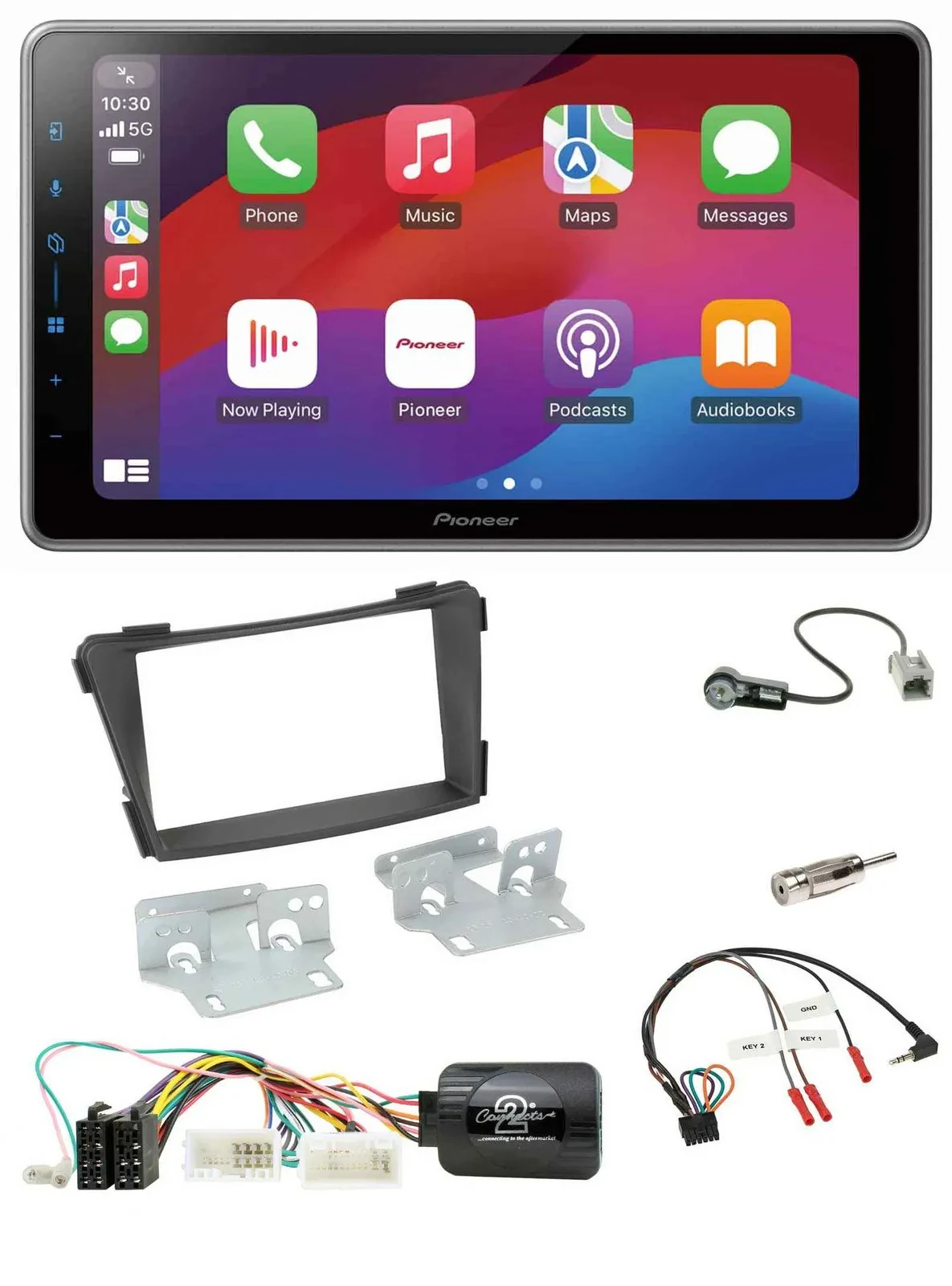 Pioneer Lenkrad USB DAB Bluetooth 2DIN Autoradio für Hyundai i40 VF ab 2011 schw