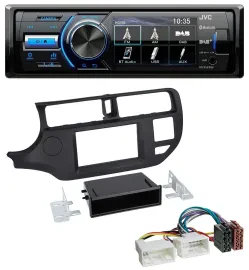 JVC Bluetooth MP3 USB DAB Autoradio für Kia Rio (UB 2011-2014) schwarz