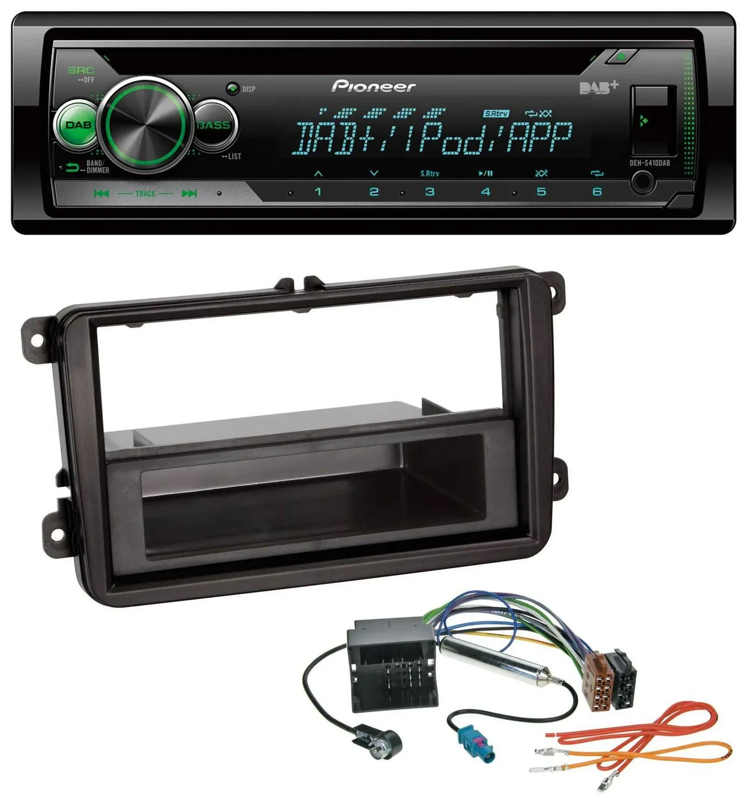 Pioneer USB MP3 DAB AUX CD Autoradio für Skoda Fabia Octavia Rapid Roomster