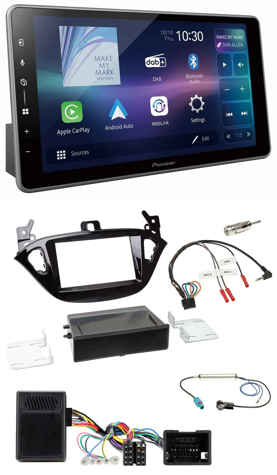 Автомагнитола для Opel Adam (с 2013), Corsa E Pioneer DAB, Bluetooth, USB