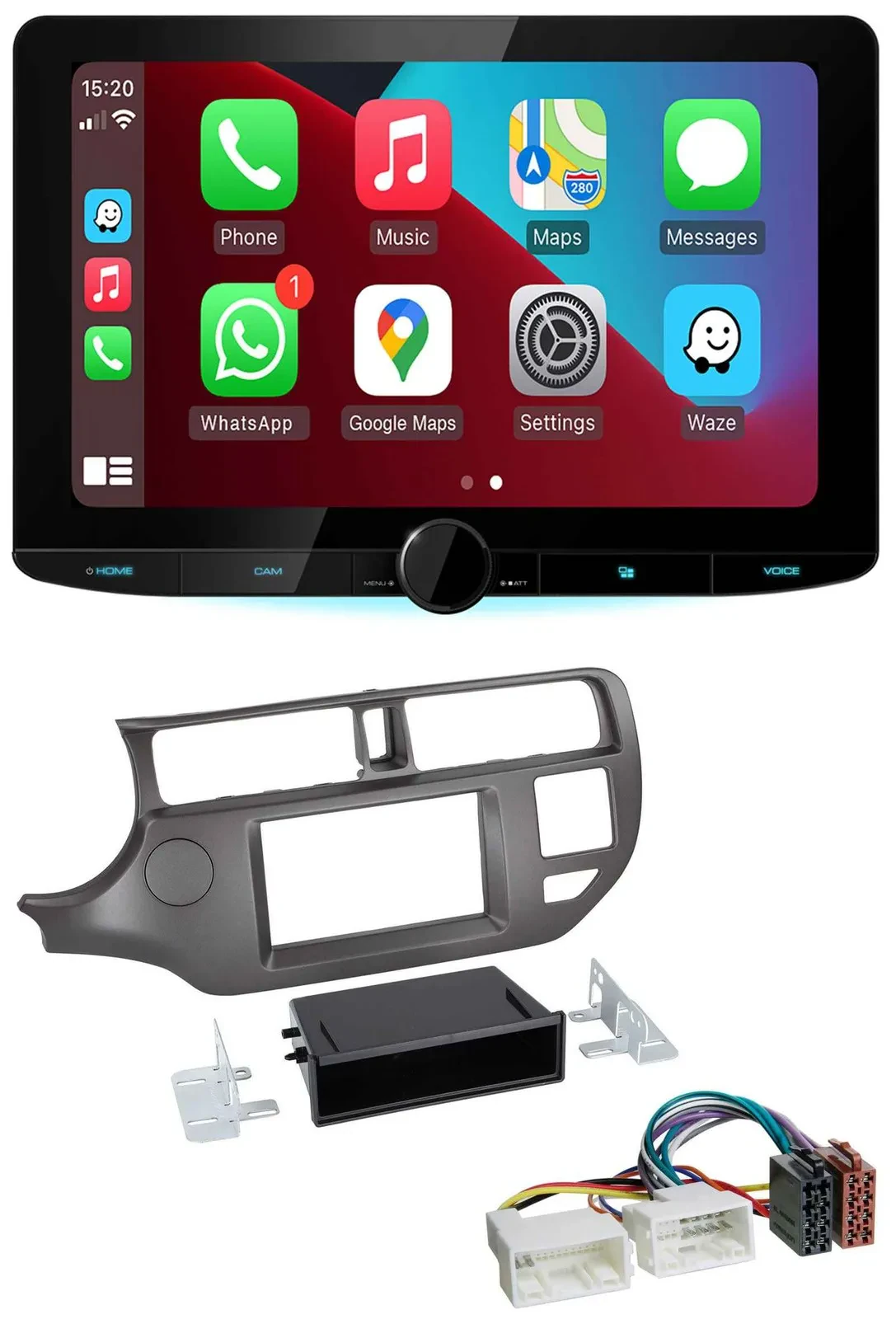 Kenwood MP3 USB DAB Bluetooth Autoradio für Kia Rio UB 2011-2014 anthrazit