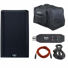 QSC K12.2 K2 Series 2000 Watt 12" DJ PA Speaker w Bluetooth Receiver & Case